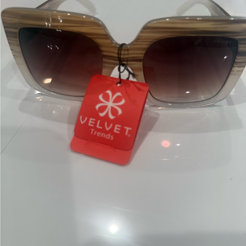 Velvet Tan and Brown Sunglasses